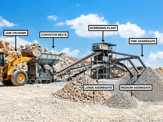 Quarry crushing line