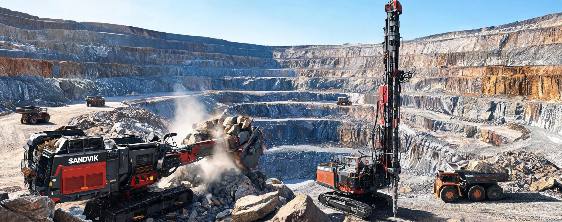 Sandvik mining equipment in operation